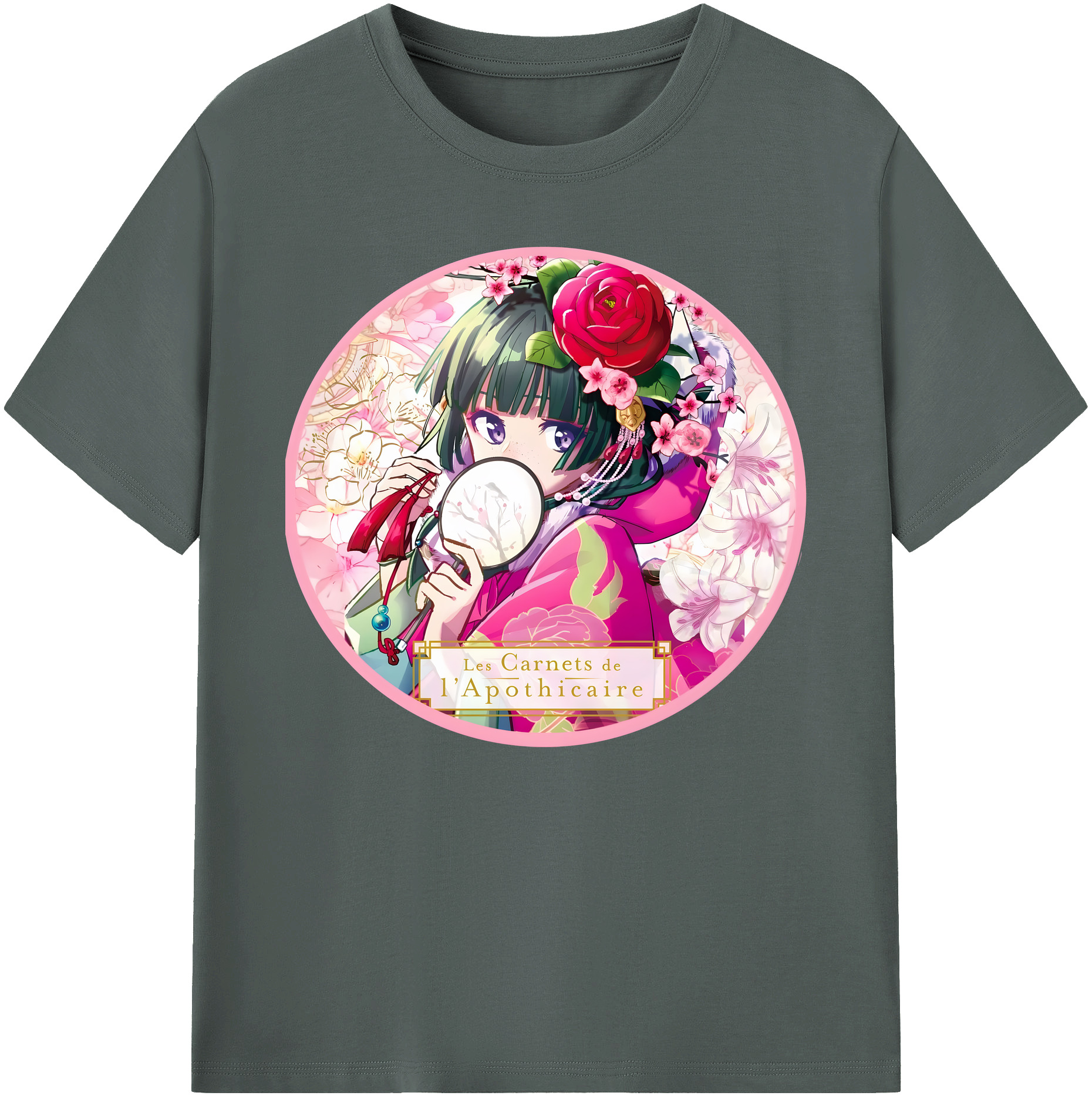 （画像用） 薬屋のひとりごと The Apothecary Diaries 綿100％ メンズ半袖Tシャツ｜肌触りやわらか＆通気性